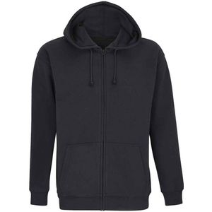 SOLS Unisex Carter Full Zip Hoodie voor volwassenen (Zwart)