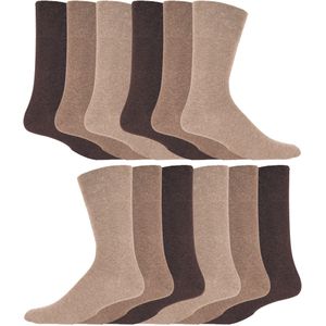 IOMI - Gentle Grip Top - Diabetische Sokken - Beige - 12 Paar