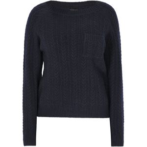Dreimaster - Jumper - Marine - Dames - Gebreide Trui met Kabelbreisel