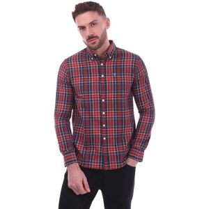 Farah Heren Edina Geruit Oxford Overhemd (Rood)