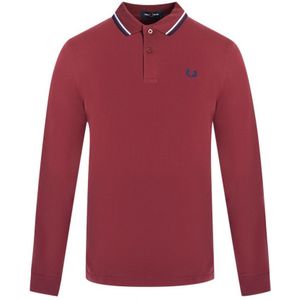 Fred Perry Twin Tipped rood poloshirt met lange mouwen