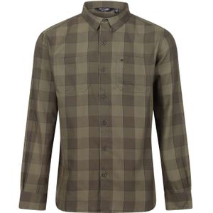 Heren Regatta Lance Organic Katoenen Shirt met Lange Mouw in Plaid