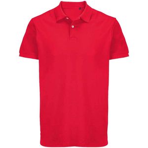 SOLS Unisex Adult Pacific Piqué Tweelingnaaldssteek Poloshirt (Rood)