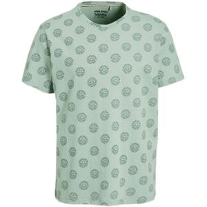 Blend regular fit T-shirt met all over print jadeite