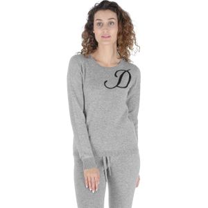 Crown Of Edinburgh Kasjmier Trui Met Ronde Hals Stockbridge Grijs D