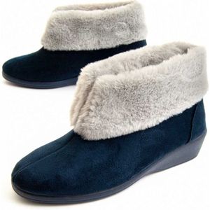 Montevita Wedge Ankle Boot Slipper Confortday8 In Blue - Maat 37