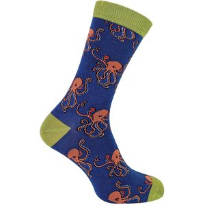 Mr Heron - Bamboesokken met dierendesign voor heren - Octopus (Marine)
