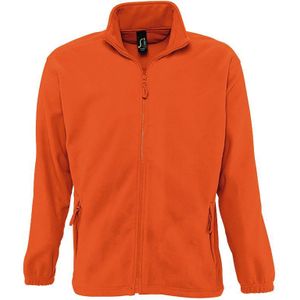 SOLS Heren North Full Zip Outdoor Fleece Jacket (Neon Oranje) - Maat S