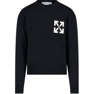 Off-White Single Arrow Design Knit Black Jumper - Maat M