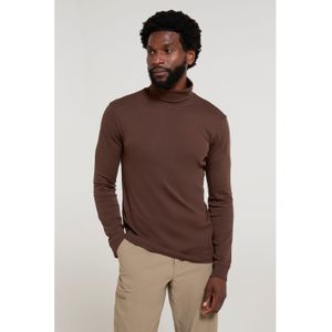 Mountain Warehouse Heren Meribel Katoenen Thermo Top (Bruin)