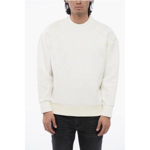 Katoenen neopreen FAIRISLE THUNDERBOLT Easy Fit Sweatshirt in wit
