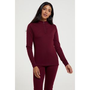 Mountain Warehouse Dames/Dames Talus Zip Neck Thermo met lange mouwen (Bes)