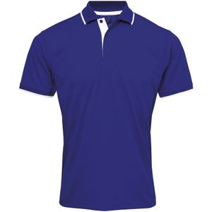 Premier Herencontrast Coolchecker Polo Shirt (Koninklijk/Wit)