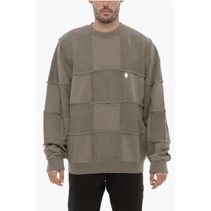 katoenen sweatshirt met ronde hals in groen