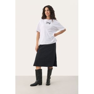 T-shirt Oversize fit White - Dark Navy Stitch white blue