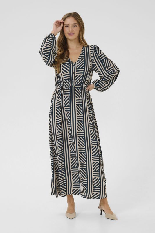 Jurk Regular fit Sand Dollar Graphic Stripe sand