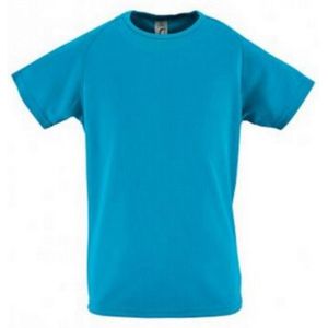 SOLS Kinderen/Kinderen Sportief Unisex T-Shirt met korte mouwen (Aqua)