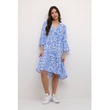 Kaffe - Jurk - Blauw/Wit - Ellen - Jerseyjurk