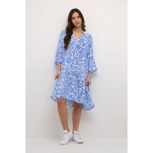 Kaffe - Jurk - Blauw/Wit - Ellen - Jerseyjurk