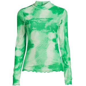 Colourful Rebel Tie-dye Semi-transparante Top Neyo  Mintgroen - Maat M