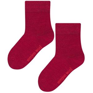 Sokken van Merinowol voor peuters | Steven | Warme dikke sokken voor de winter - Donkerrood