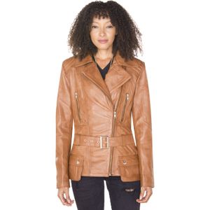 Dames - Lang Leren Bikerjack - Quito - Zwart