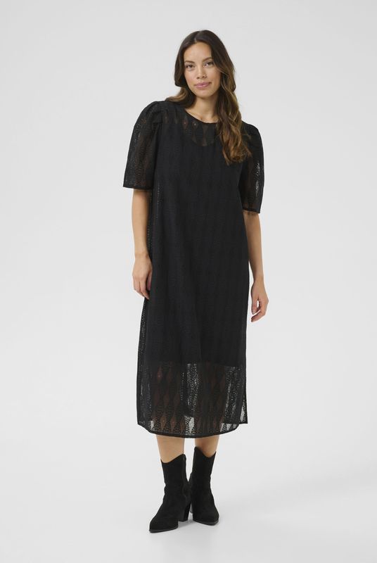 Cream - Midi-jurk - Zwart - Dames