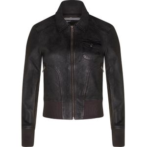 Dames - MA-1 Varsity - Bomberjack - Lamsnappaleer