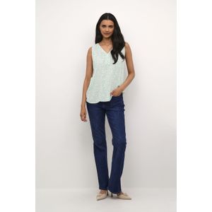 Mouwloos shirt Regular fit Granite Green/ Chalk Flower floral