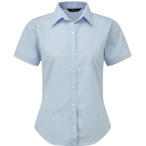 Premier Popeline blouse met korte mouwen / Gewoon werkoverhemd (Lichtblauw)