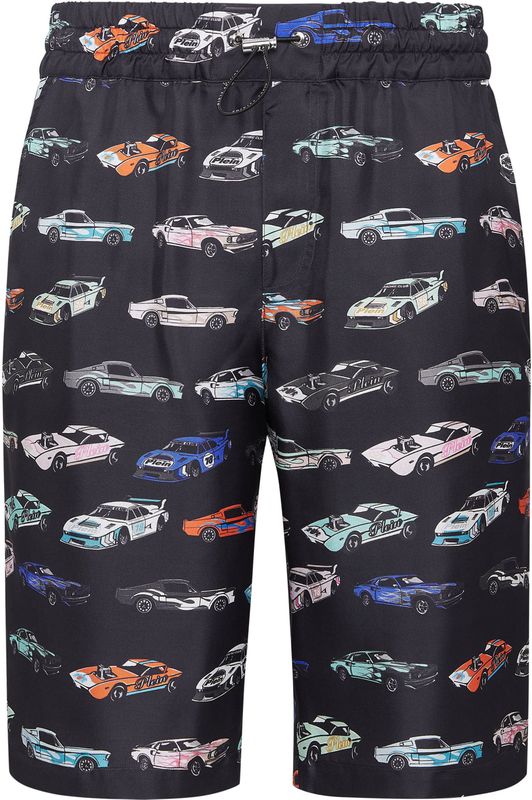 Philipp Plein - Korte Broeken - Veelkleurig - Zijde - Car Racing Motief