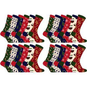 Nieuwigheid kerstsokken voor heren - 24 Pack