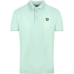 Lyle & Scott Acid Blue Branded Collar Polo Shirt - Maat 2XL