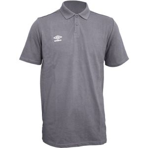 Umbro Heren Essential Poloshirt (Koolstof/Wit)