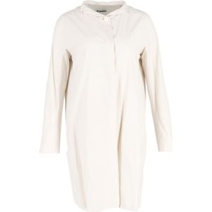 Jil Sander Kraagjurk in Ivoorkleurige Katoen