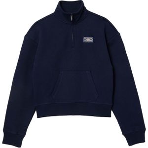 Lacoste Dames/Dames Zip Fleece Sweatshirt met Hoge Hals (Blauw)