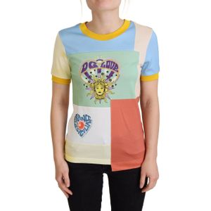 Dolce & Gabbana - T-shirt - Multicolor - Dames - Katoen - Kleurrijk Patchwork