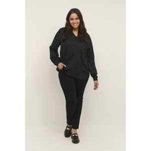 Blouse met lange mouwen Regular fit Black/White Dot black white