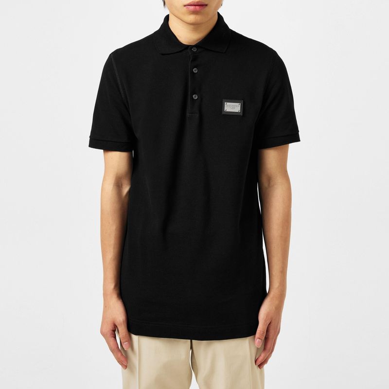 Dolce&Gabbana - Polo Shirt - Zwart - Katoen - Korte Mouwen