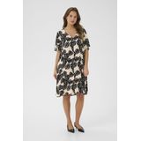 Jurk - A-shape - Zwart - Knie - Korte Mouwen