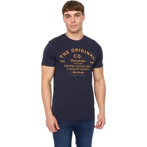 Crosshatch Mannen Shoptown T-Shirt (Marineblauw)