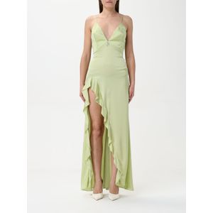 Limoengroene Zijden Maxi-jurk