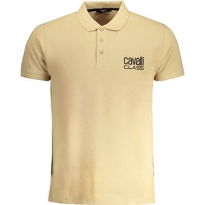 Cavalli Class beige poloshirt met vet logo