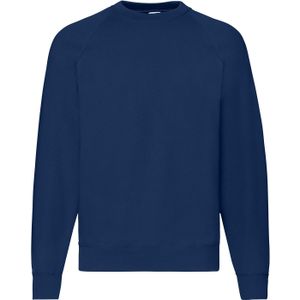 Fruit of the Loom Heren Klassiek 80/20 Raglan Sweatshirt (Marine)