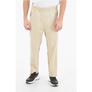 Regimental gestreepte losse extra lage taille joggingbroek in beige