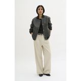 My Essential Wardrobe, Dames, Jassen, Grijs, Maat: M Leer,