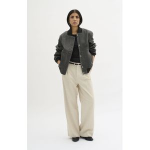 My Essential Wardrobe, Dames, Jassen, Grijs, Maat: M Leer,