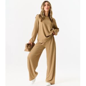 Oversized top met lange mouwen en structuur