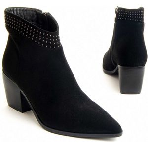 Montevita Heel Ankle Boot Cowelegan In Black
