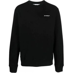 Off-White Wave Out Diag Design Black Slim Sweatshirt